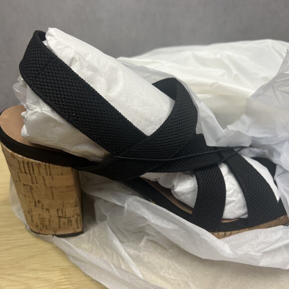 Torrid Strappy Platform Heeled Sandal Black Size 8.5WW See pictures for details - Picture 7 of 13